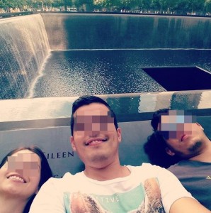 Selfie at Reflecting Pool 9/11 Memorial