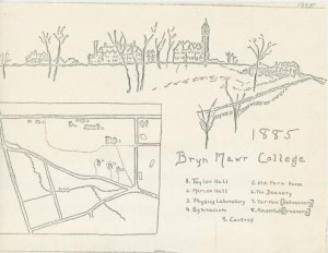 Campus Map circa 1885 found on Triptych
