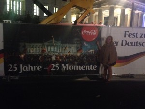 Picture of me celebrating 25 years of German Unity with another American friend, Coca-Cola